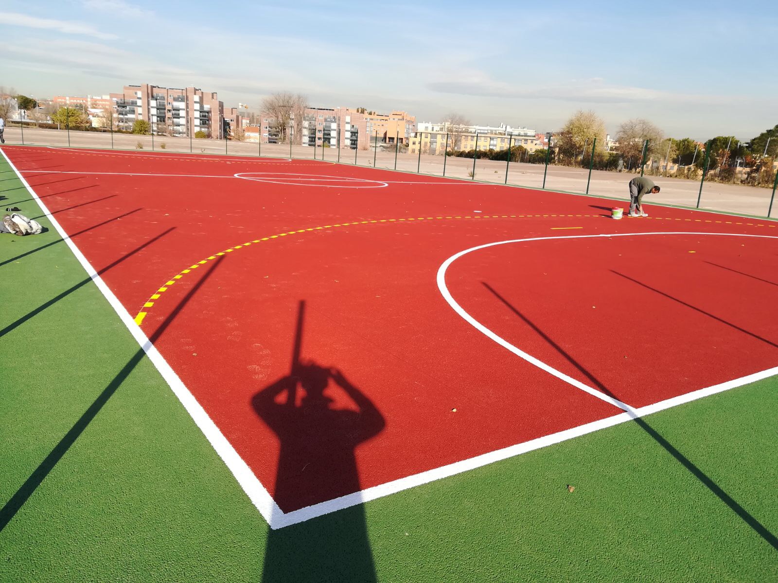 Pavimiento poroso pita de tenis