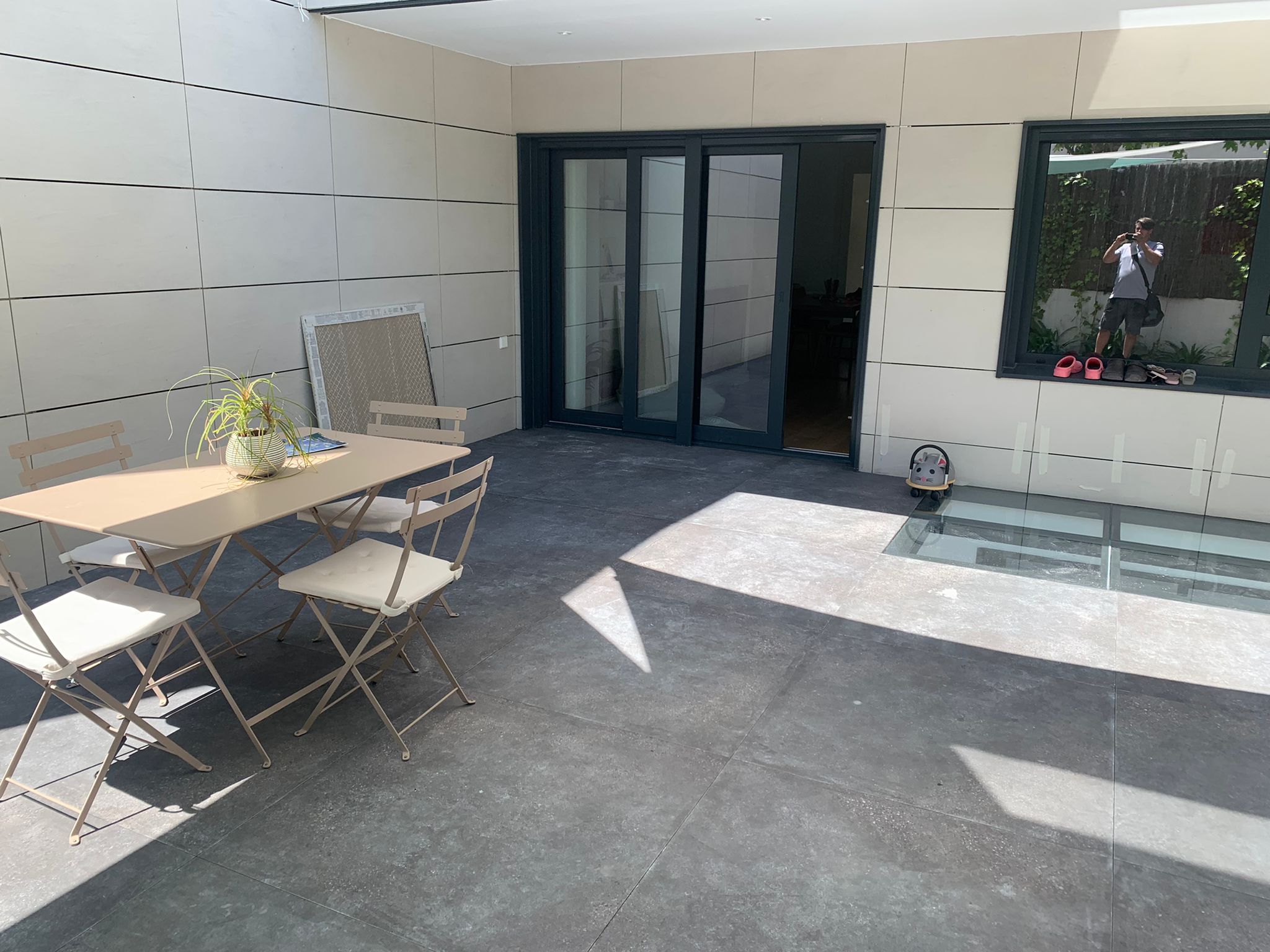 Trabajo terminado de acondicionamiento patio